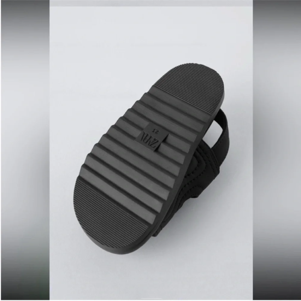 Zara Kids, Black, RUBBERIZED SANDALS